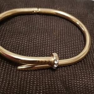 Louis Vuitton style costume jewelry nail bangle